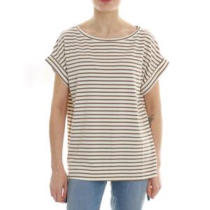 T-SHIRT RIGHE MARRONE